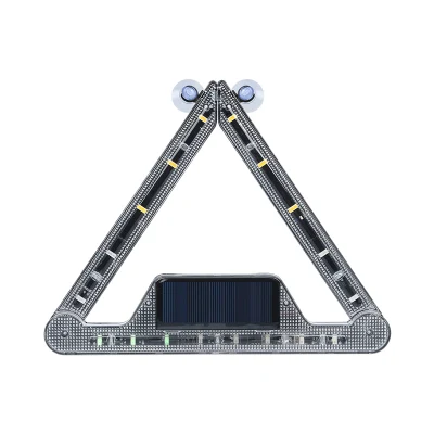 Segurança rodoviária 18 PCS LED brilhante iluminação de sinal de emergência com design dobrável controle remoto farol recarregável solar lâmpada estroboscópica luz de advertência triangular