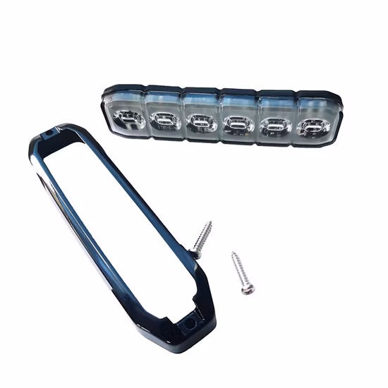 Farol LED de lente macia de cor dupla de ampla tensão