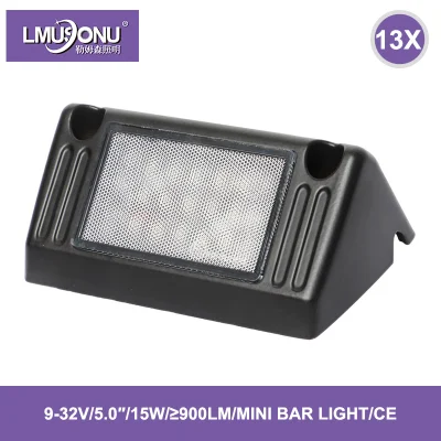 Lmusonu 5,0 polegadas 15W carro caminhão mini barra de luz LED curvada 9