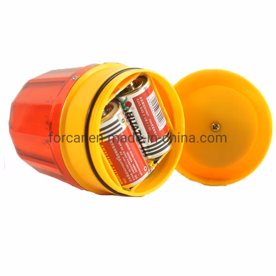 Luz de farol giratória de advertência LED piscante operada por bateria