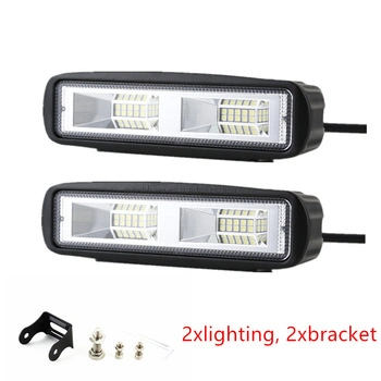 6.3 Polegada 60w mini led barra de luz trabalho linha sinal para caminhões fora de estrada 4wd 4x4 condução nevoeiro lâmpada feixe inundação nevoeiro lâmpada 12v 14v